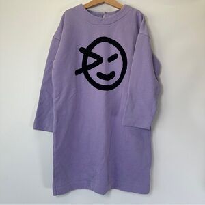 NWT Wynken Lilac Sweater Dress 8Y‎ Logo Smiley Wink Face